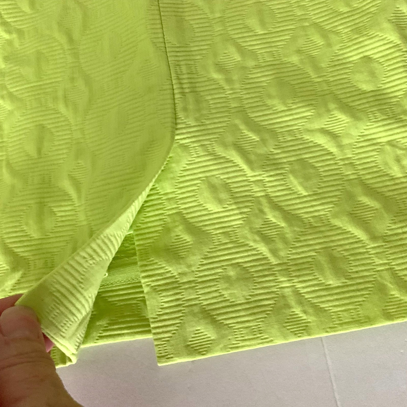 Banana Republic x Milly Cotton Jacquard Geometric Sheath Shift Dress 2 Lime