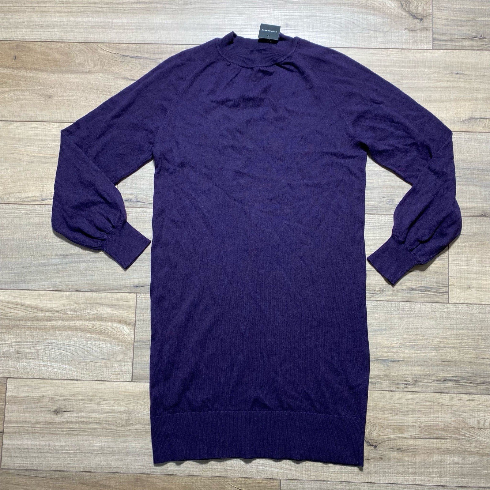 Club Monaco Women Madisson Dress Cotton Silk Cashmere Wool Blend Size S Purple