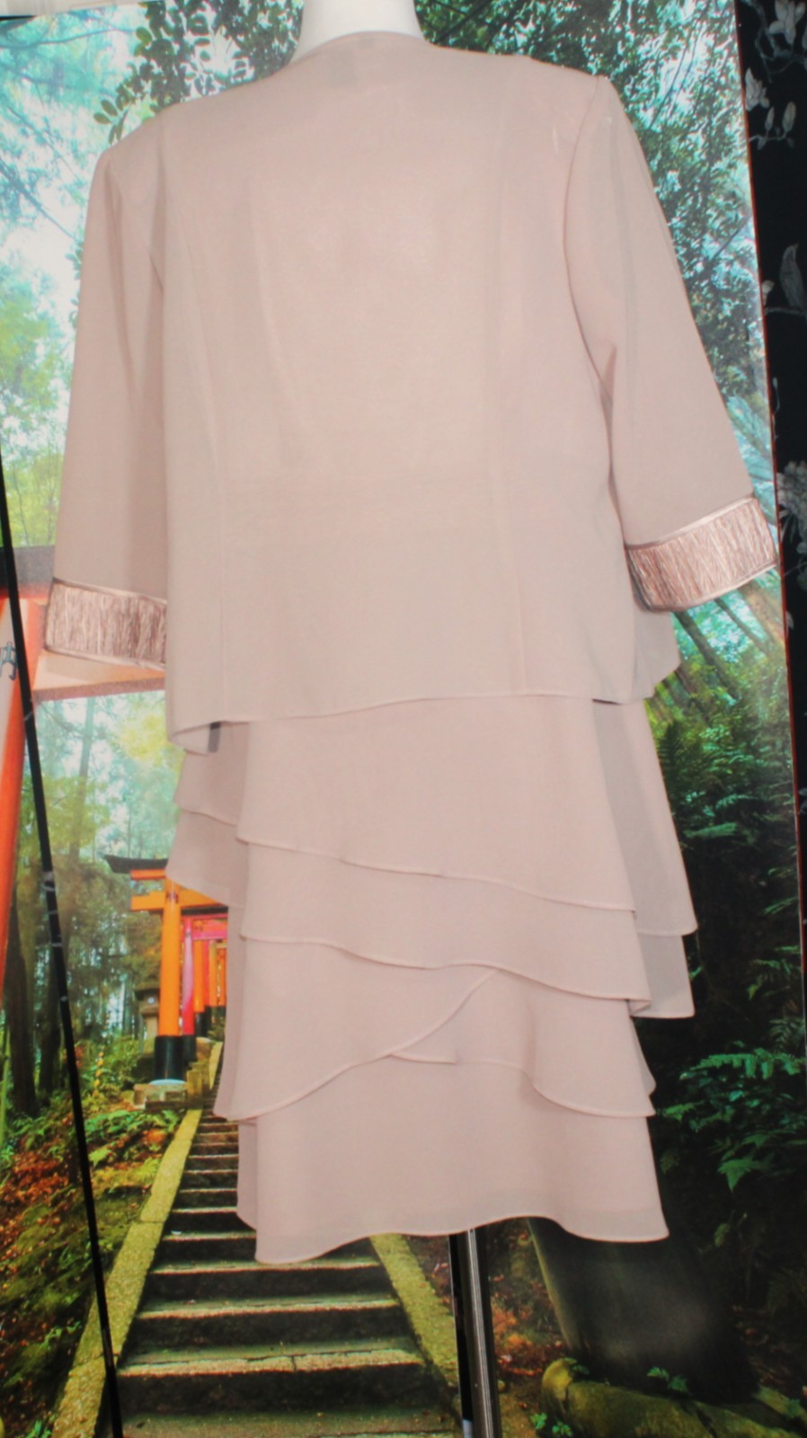 COCKTAIL DRESS SUIT DARK BEIGE 16 (MOTHER OF BRIDE)