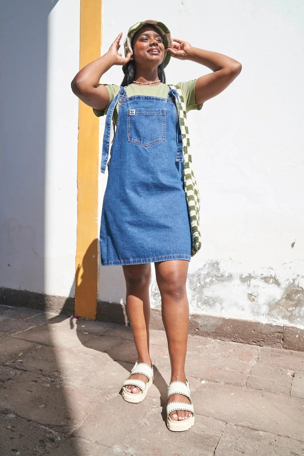 Lucy & Yak Mini Pini Dress Denim Mid Wash Large / UK 18-20 EUC Organic Cotton