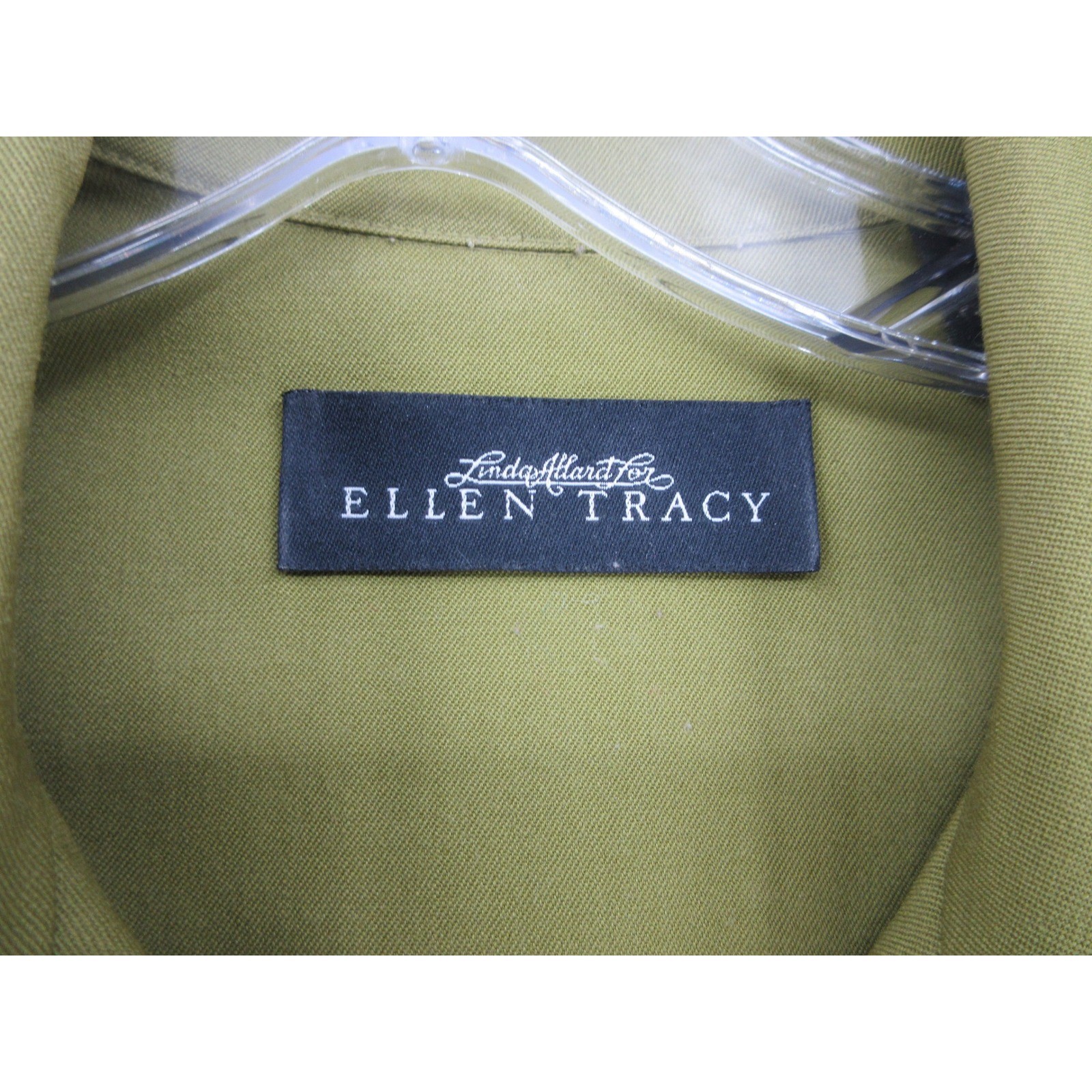 Vintage Linda Allard for Ellen Tracy Dress Womens 6 Wool Button Front Tie Waist