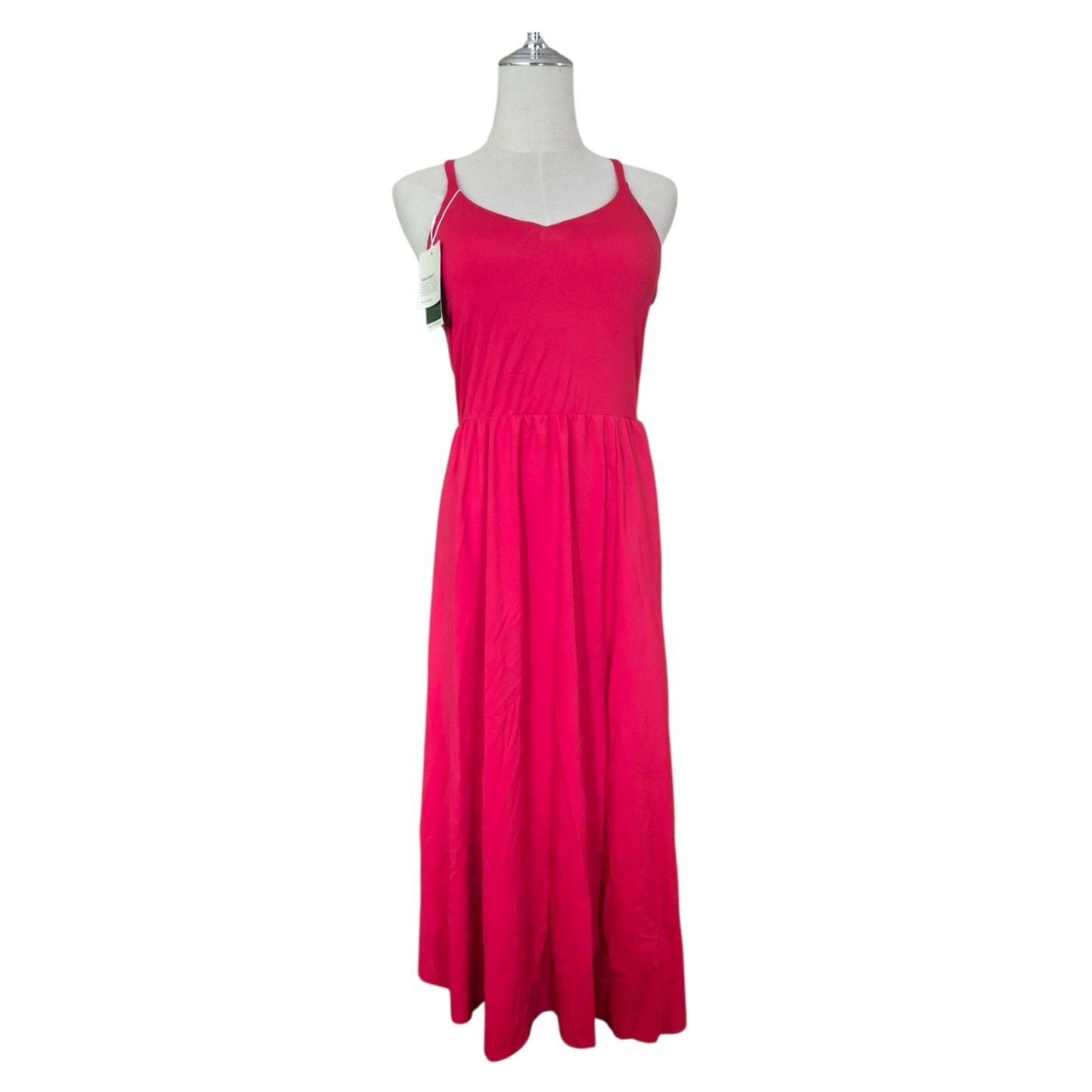 Halara Softlyzero Airy Maxi Dress Pink Racerback Sleeveless Side Slit Women’s M