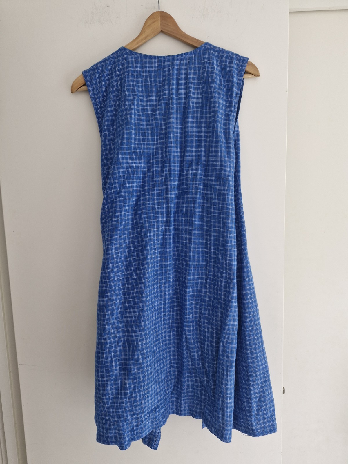 Opia Byron Bay Blue Check Wrap Dress Size Xl sold out style