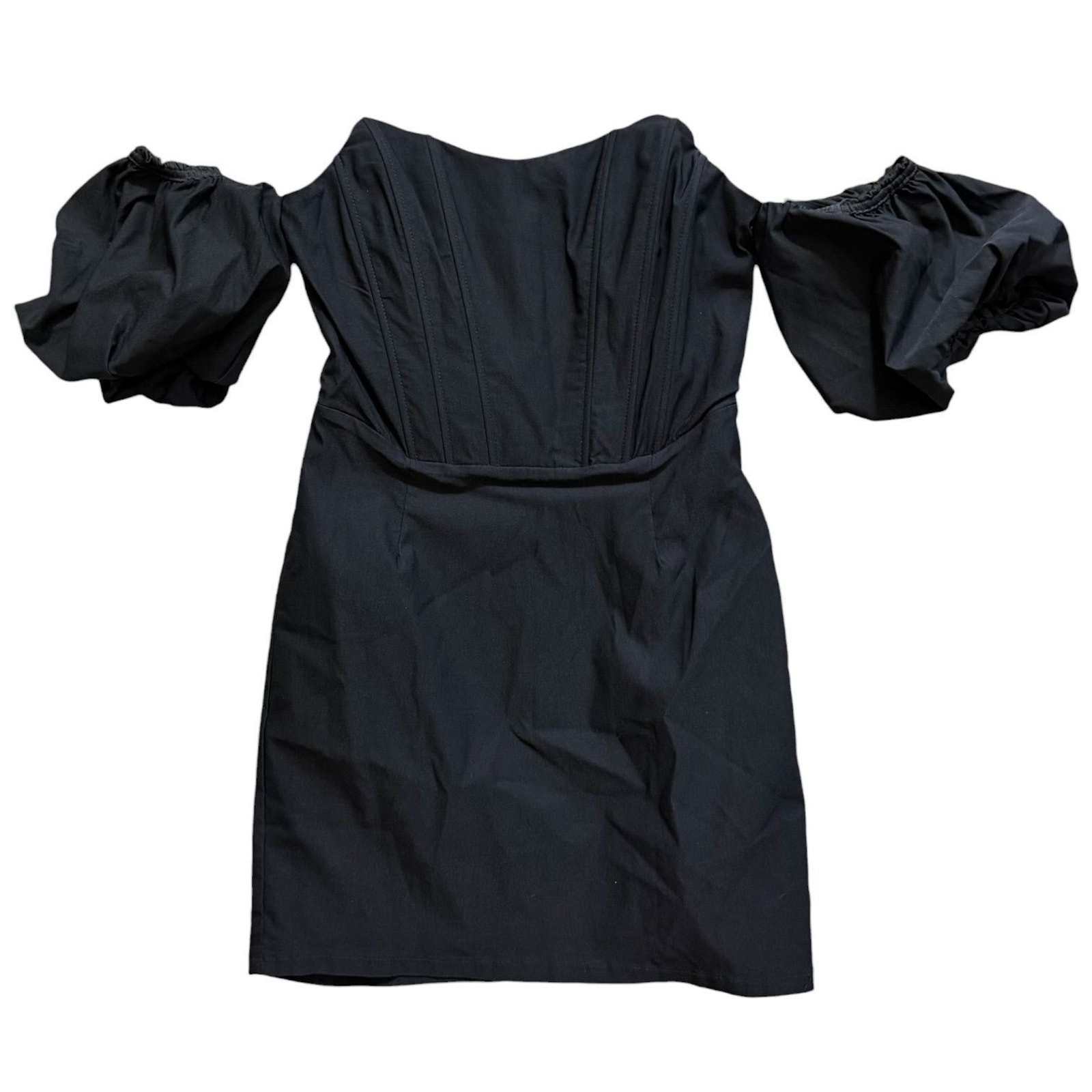 Do+Be Corset Mini Dress Off Shoulder Puff Sleeve Goth Coquette Party Juniors L