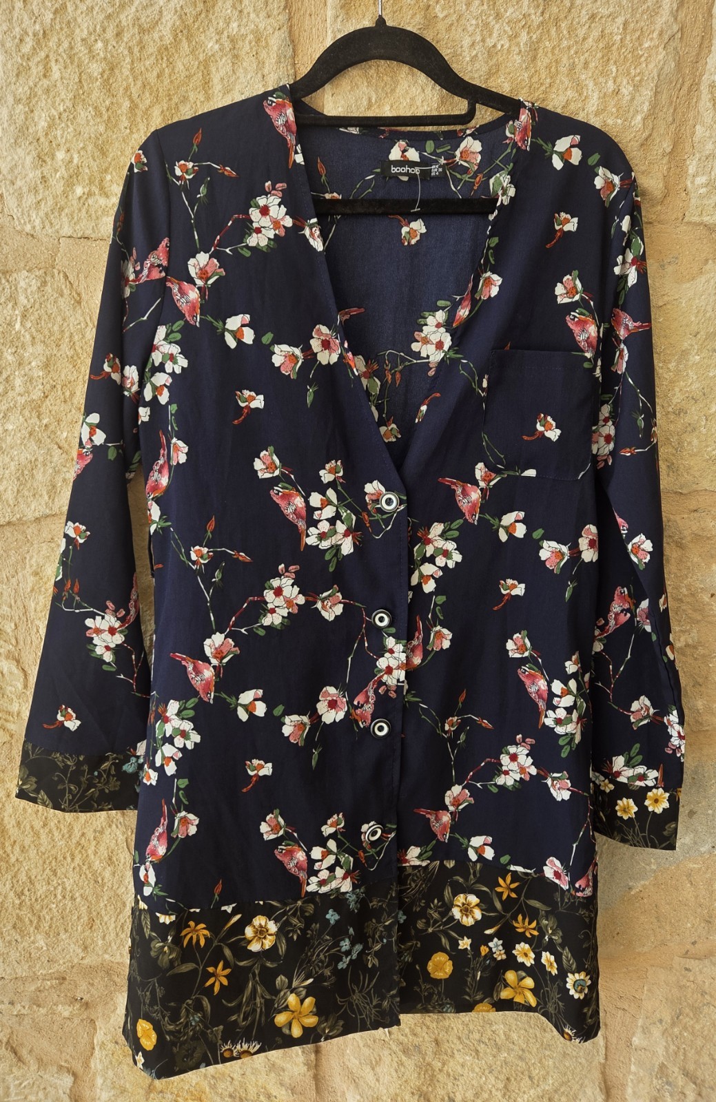 Boohoo Floral Print Shirt Dress