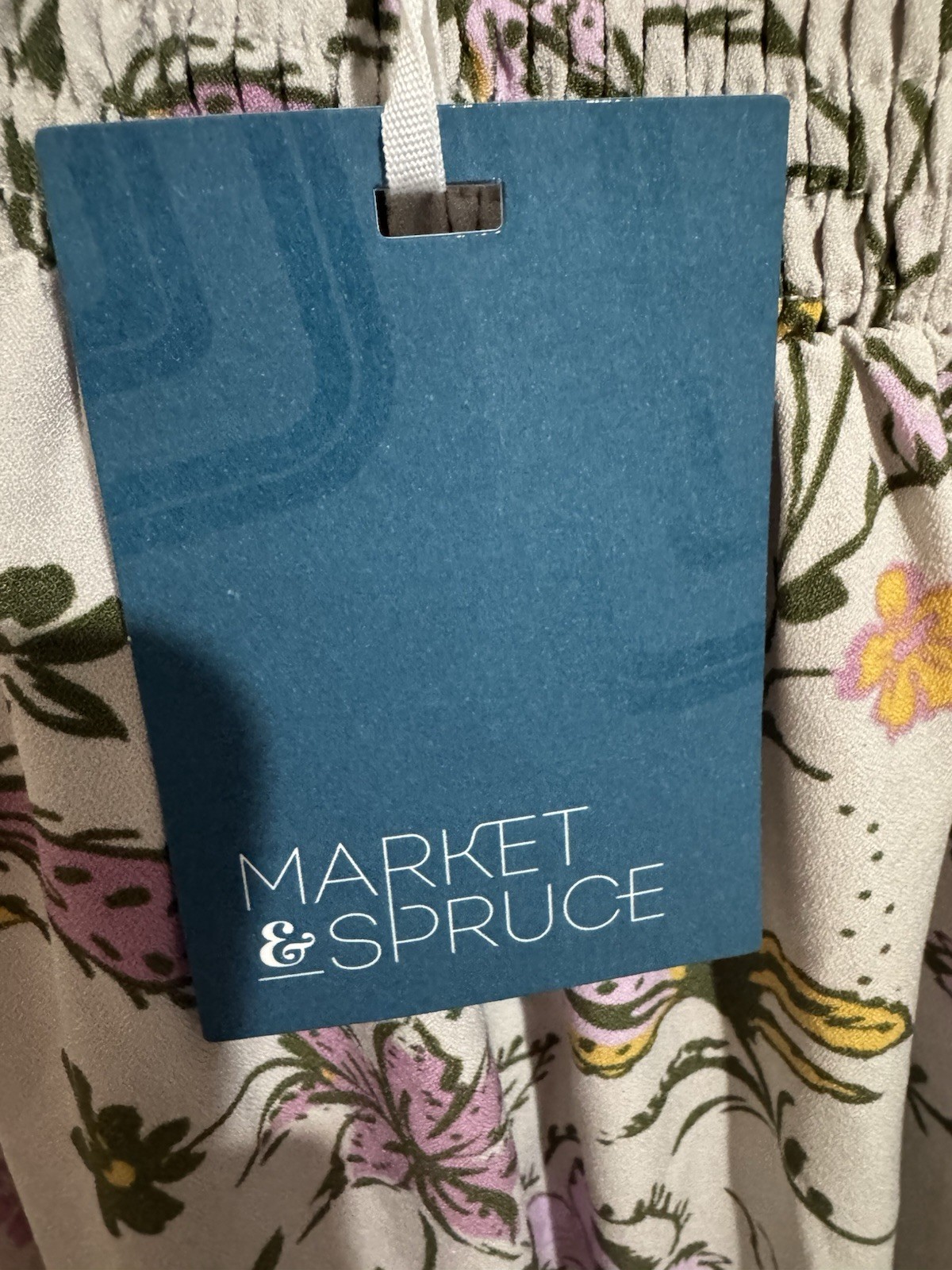 Market & Spruce Summer Spring Dress Floral Women’s Small Beige Pink Boho (F)