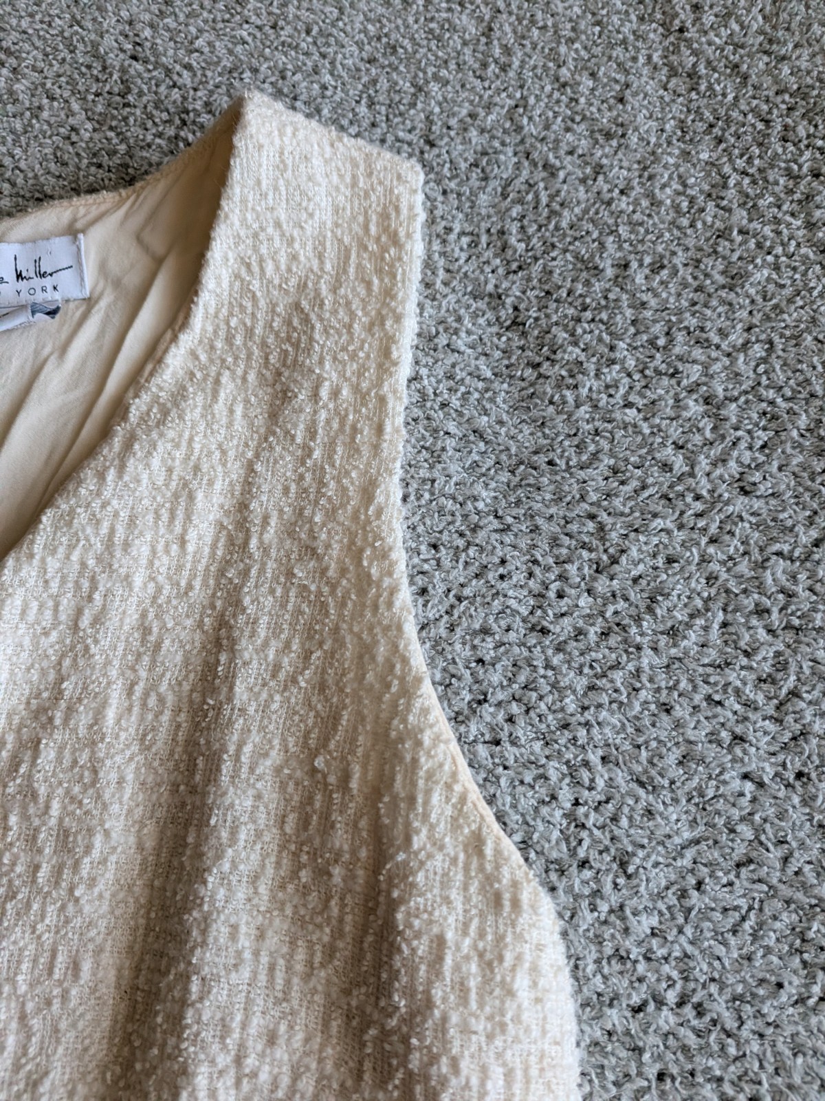 🌼B2G1🌼 Nicole Miller Ivory Textured Boucle Sheath Size 10