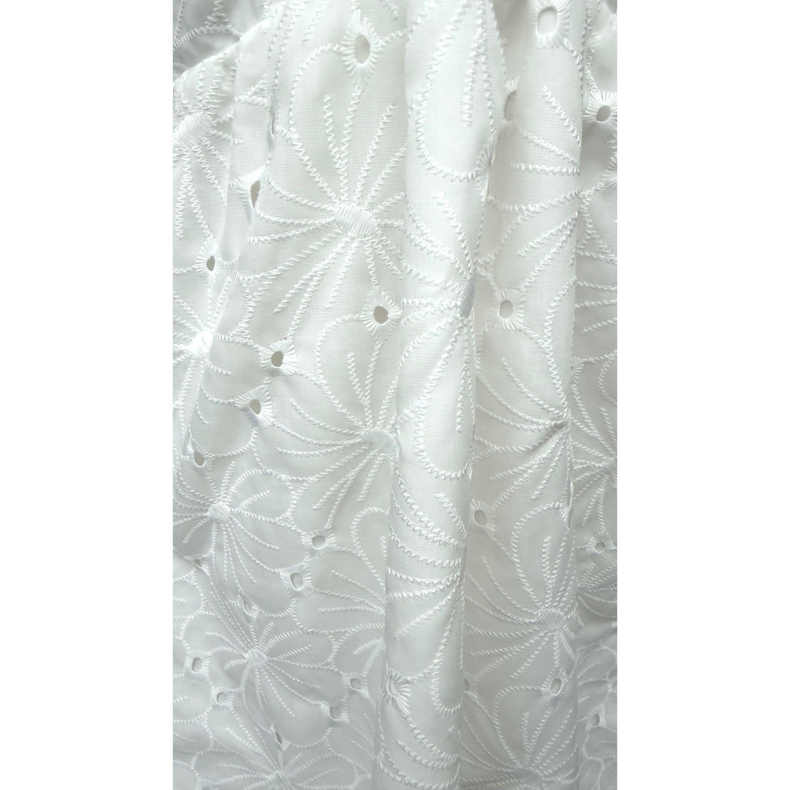 Pink Lily White Eyelet Halter Mini Dress Floral Cutout Backless Womens L White