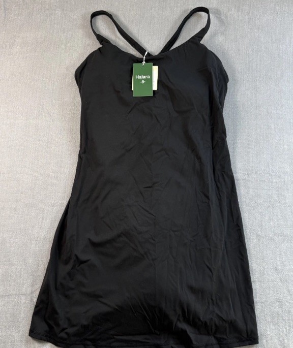 Halara SoftlyZero™ Plush Backless Active Dress Easy Peezy Edition 2X , NWT BLACK