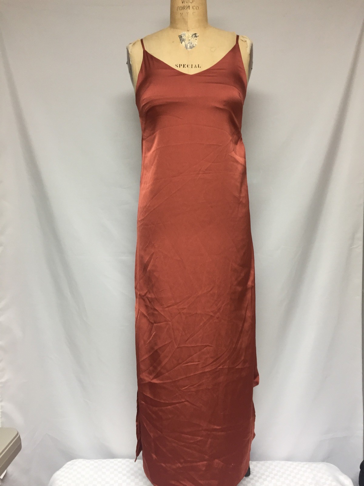 Bar III Womens V‑Neck A‑Line Slip Dress 12044WB3 XS Bronze NWOT