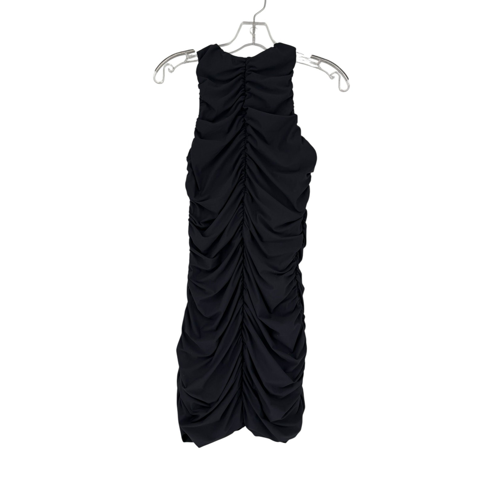 Commando Classic Ruched Mini Dress Black Stretch New Medium Modern Sexy Clubwear