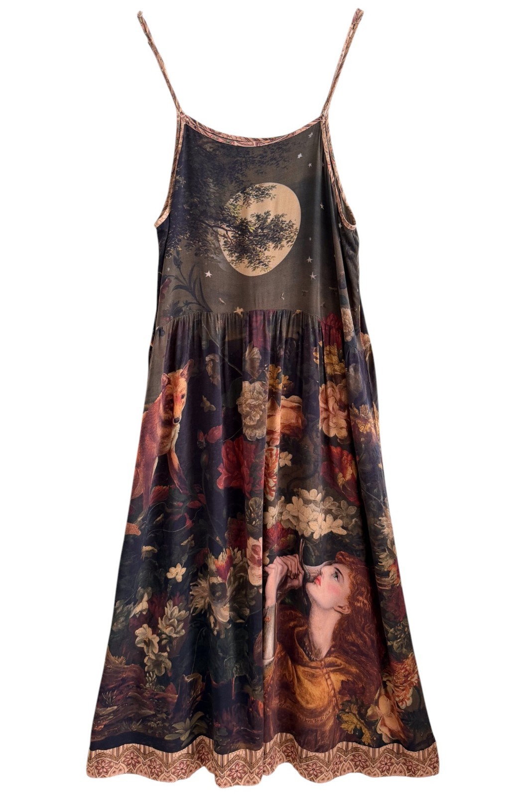 Market of Stars Boheme Messenger Joan of Arc Maxi Slip Dress S/M Junk Gypsy