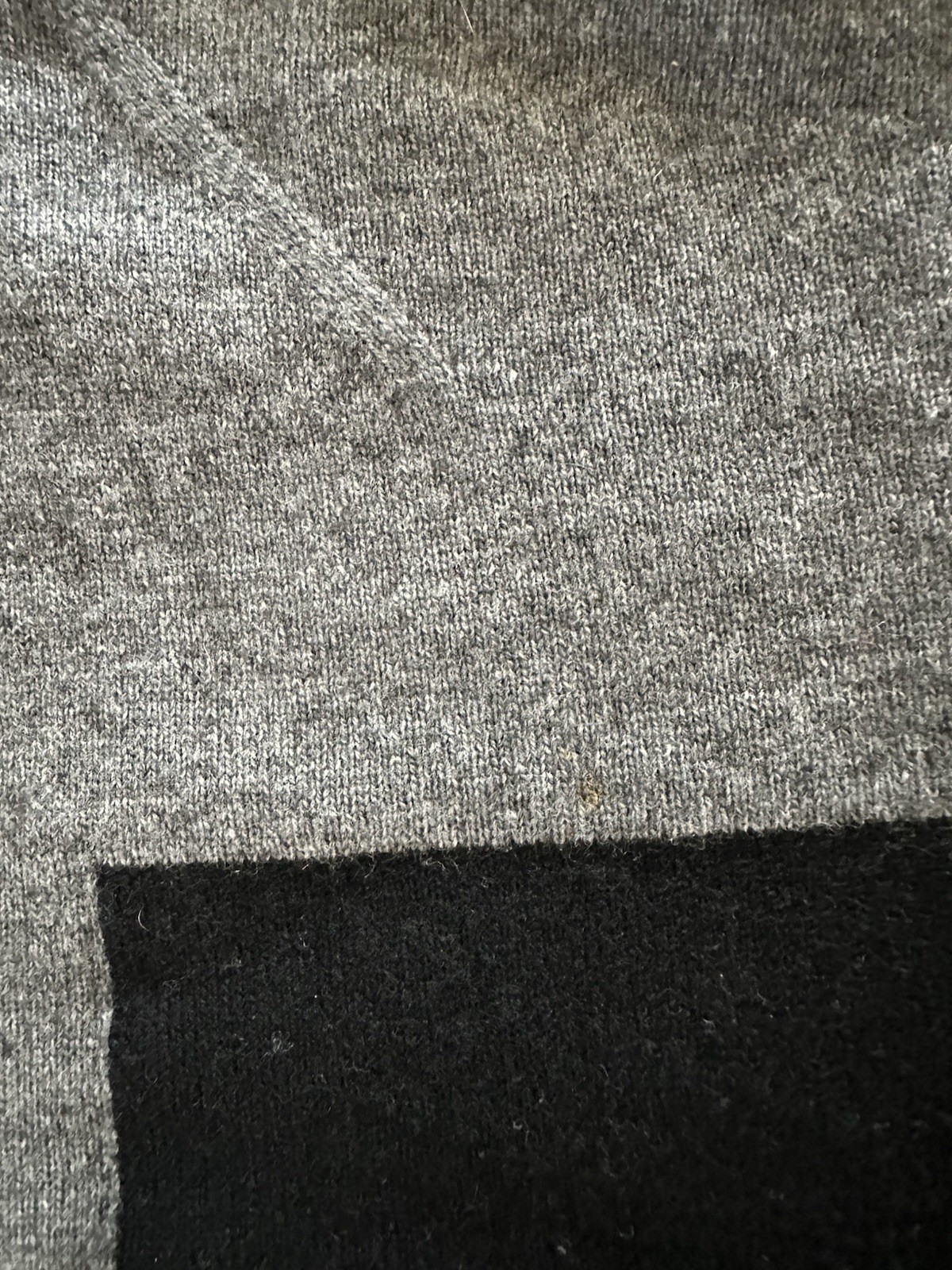 Lochleven Wool Cashmere Blend Colorblock High Neck Sweater Dress Black Gray Sz L