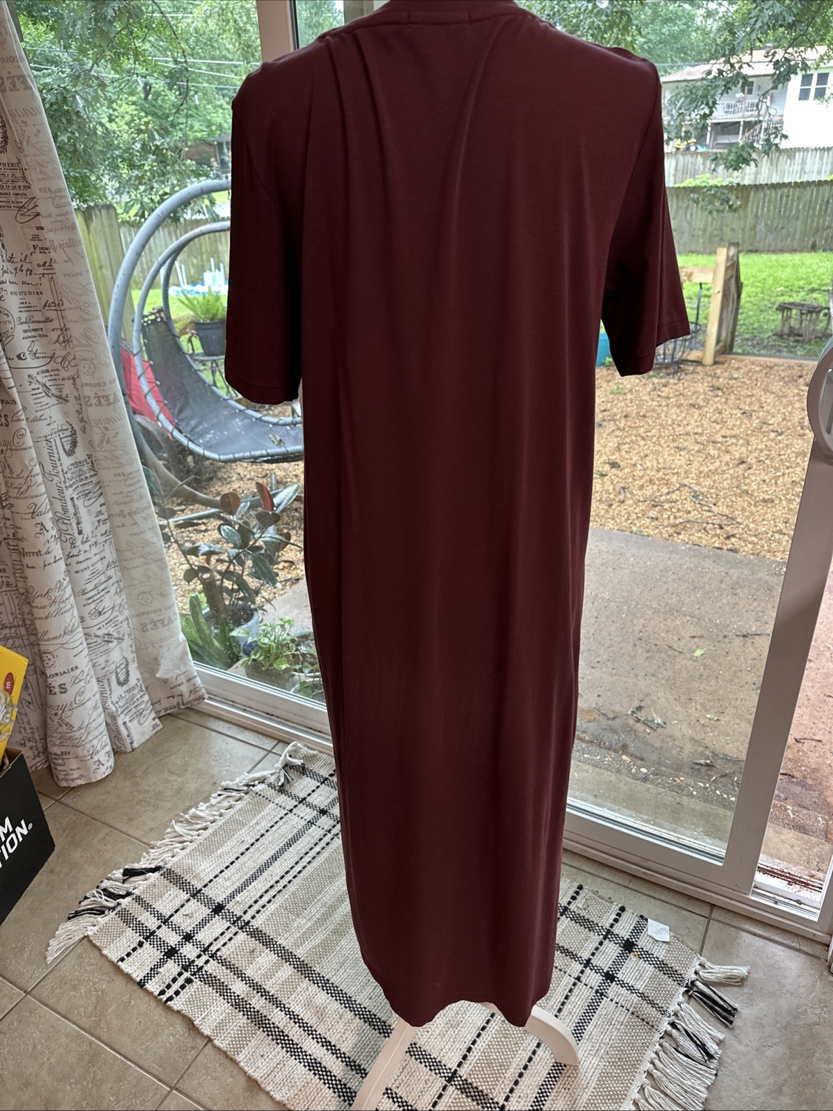 Mod Ref Burgundy Size Medium Maxi With Side Slits A118