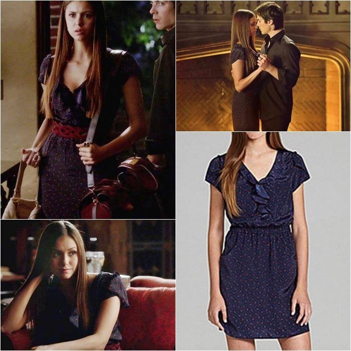 Elena Gilbert Jessica Simpson Ellington Shoe Print Dress