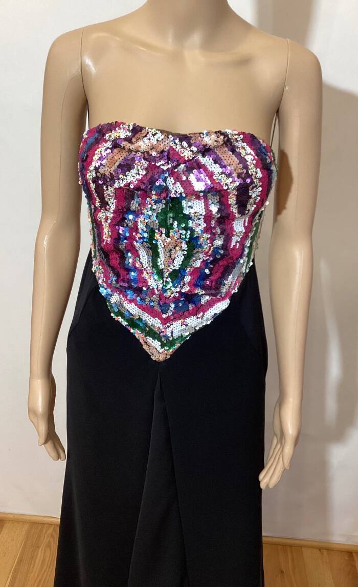 H A R B I S O N ANDROMEDA SEQUIN BODICE GOWN SZ US 2 MRSP: $2795