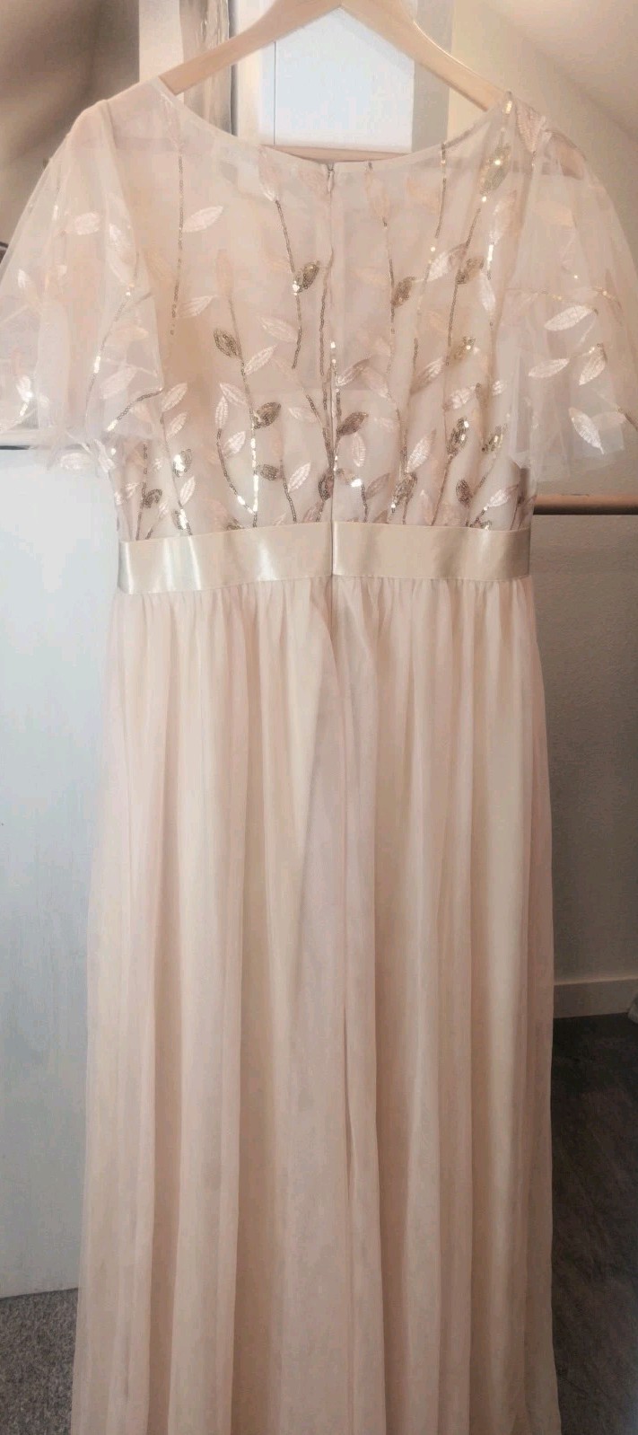 Ever Pretty Gold Sequin Floral Tulle Fairy Party Maxi Dress Bridal Glamour 4XL
