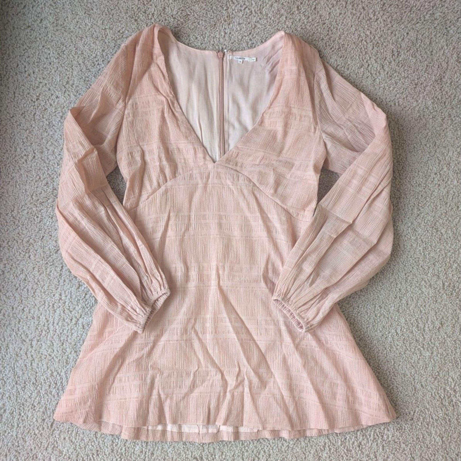 Tularosa Revolve Ryland Pink Long Sleeve Mini Dress Sz S
