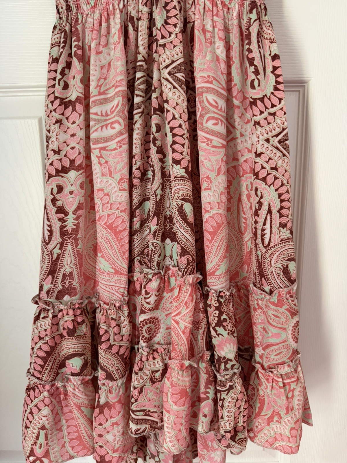 Zury Silk Blend Boho Summer Dress V-Neck, One Size, Fits S/M . NWT
