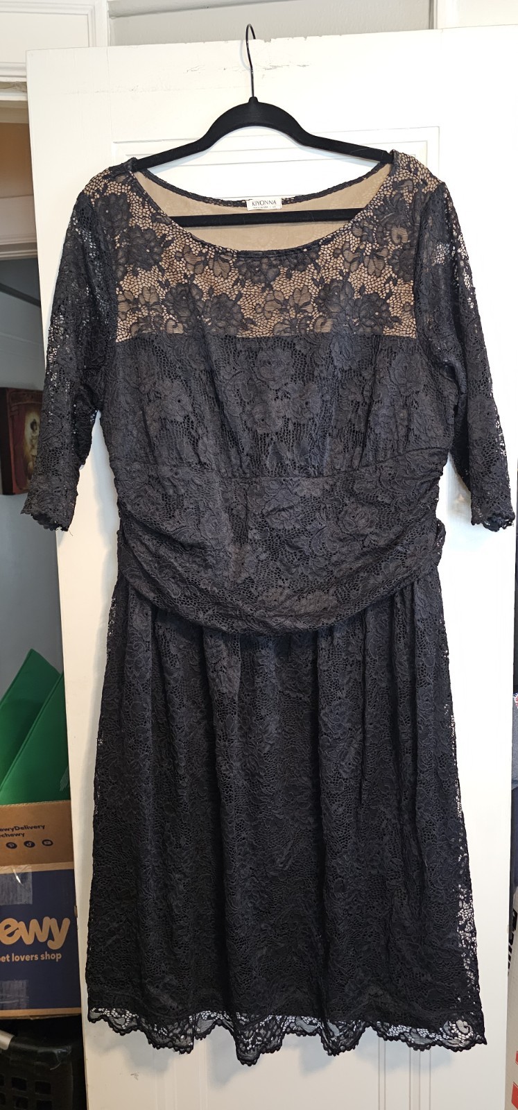 Kiyonna Black Lace Party Dress 3x