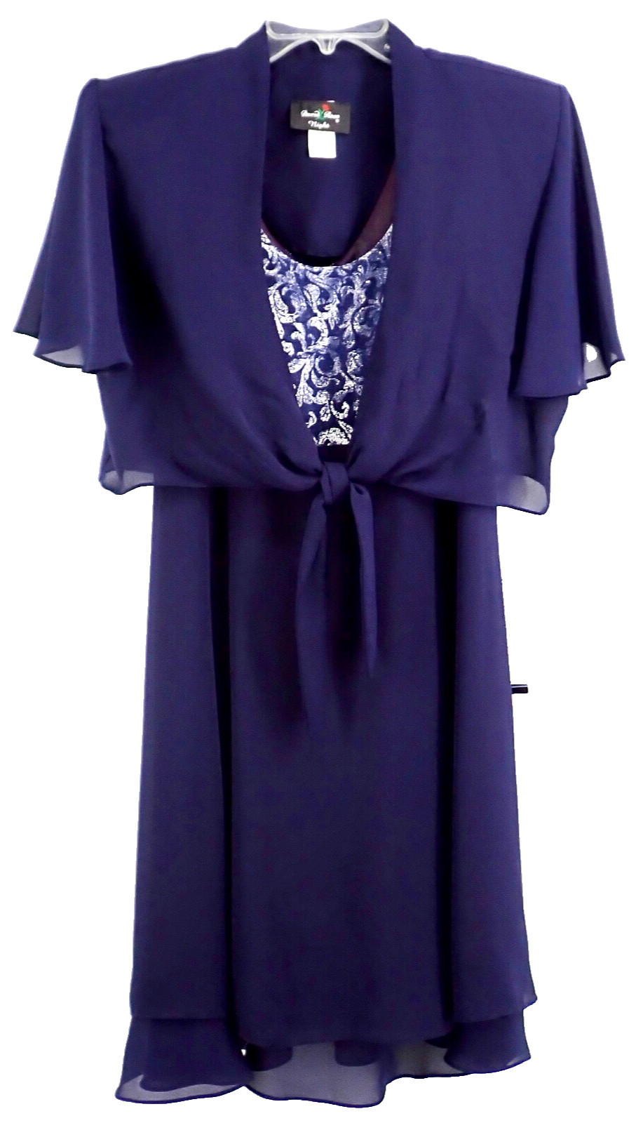 David Rose Women’s Dress Sz 16 Large Formal 2 Piece Midi with Chiffon Jacket NWT