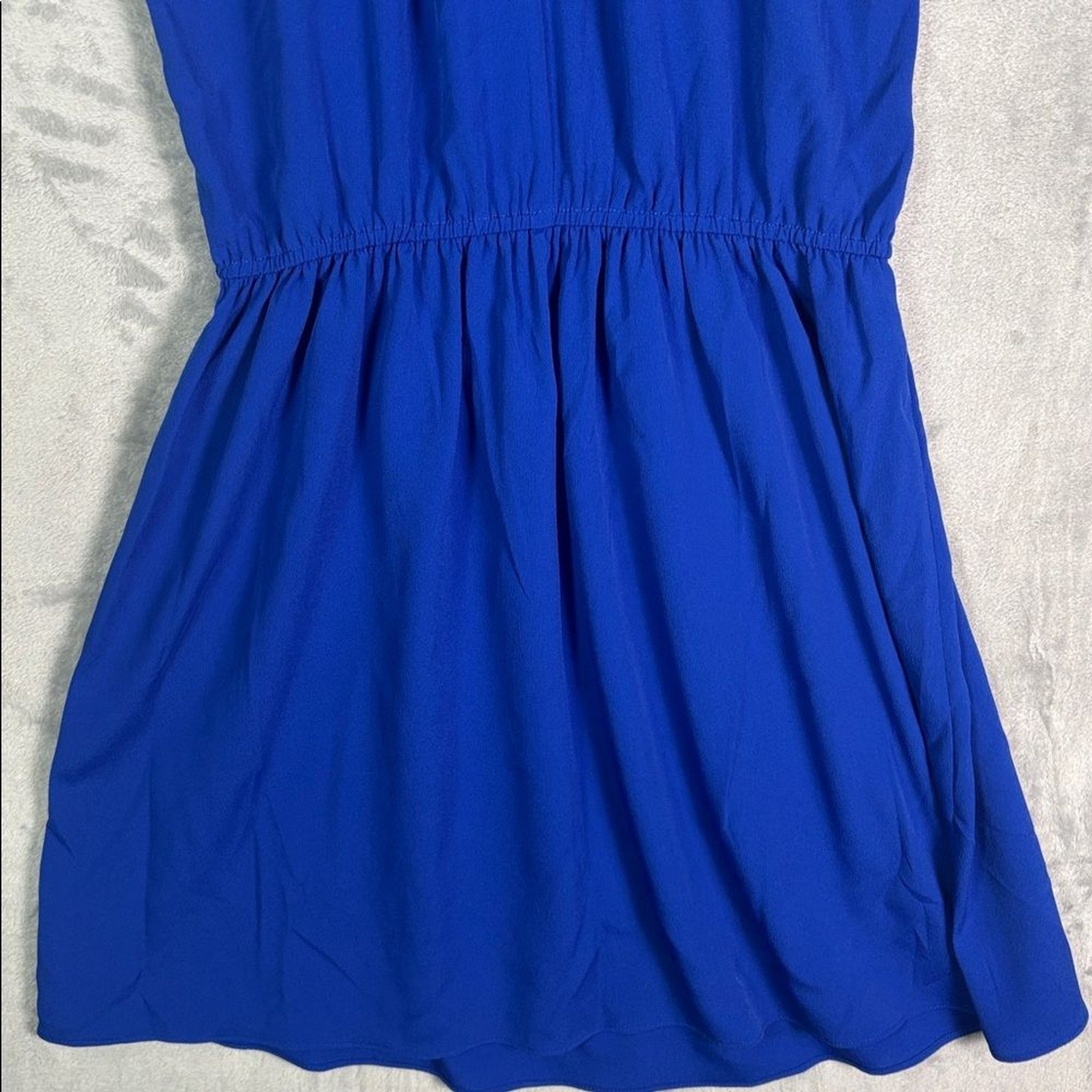 American Eagle Royal Blue Halter Rouched Waist Dress Lightweight Size Medium