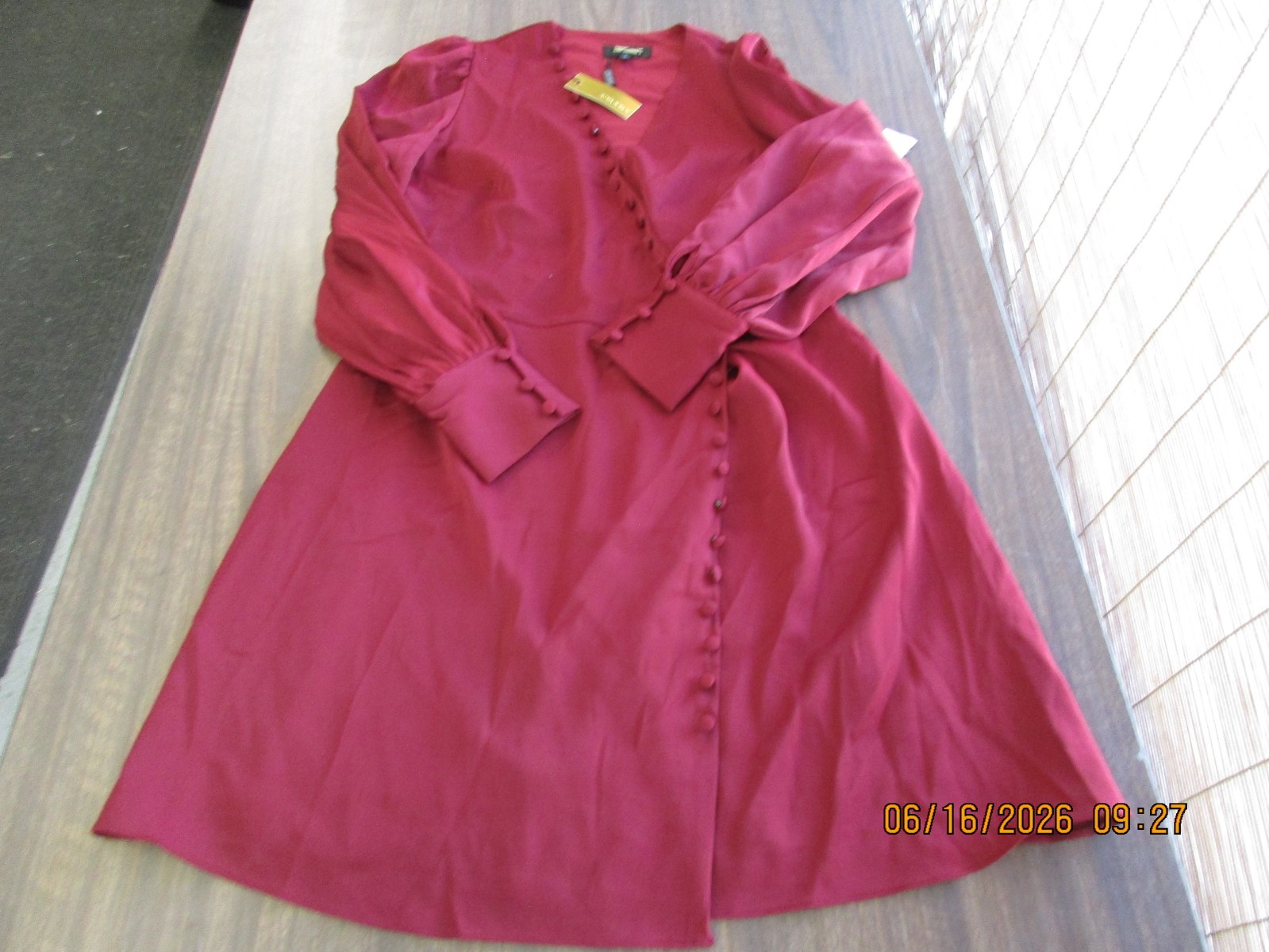 Brand New Alexia Admor Nola Midi Dress Empire Sz 8 Maroon FREE Shipping