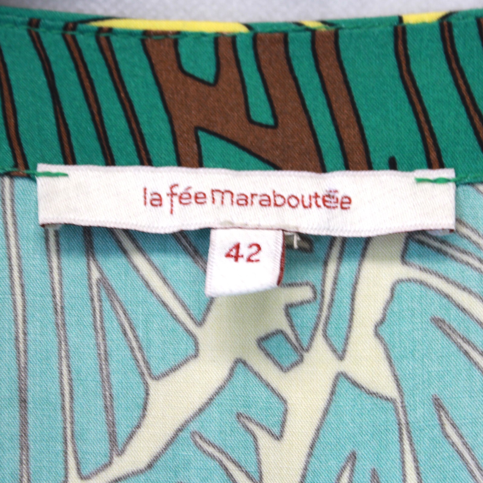 La Fee Maraboutee Tropical Print Jumpsuite Romper Overall 42 Large Made in Italy