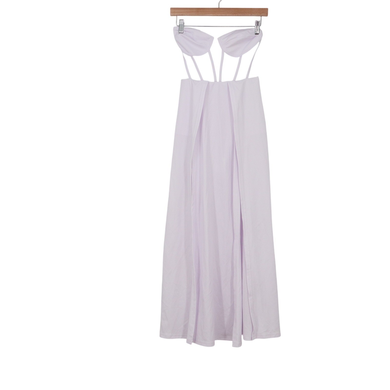 D&M Lavender Cutout Bodice Maxi Dress with Built-in Bodysuit Small