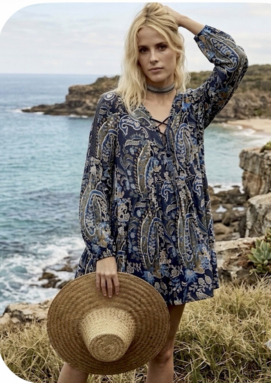FREE PEOPLE BOHO PEASANT DRESS M CROCHET POCKET FESTIVAL GOTHIC Y2K RETRO GRUNGE