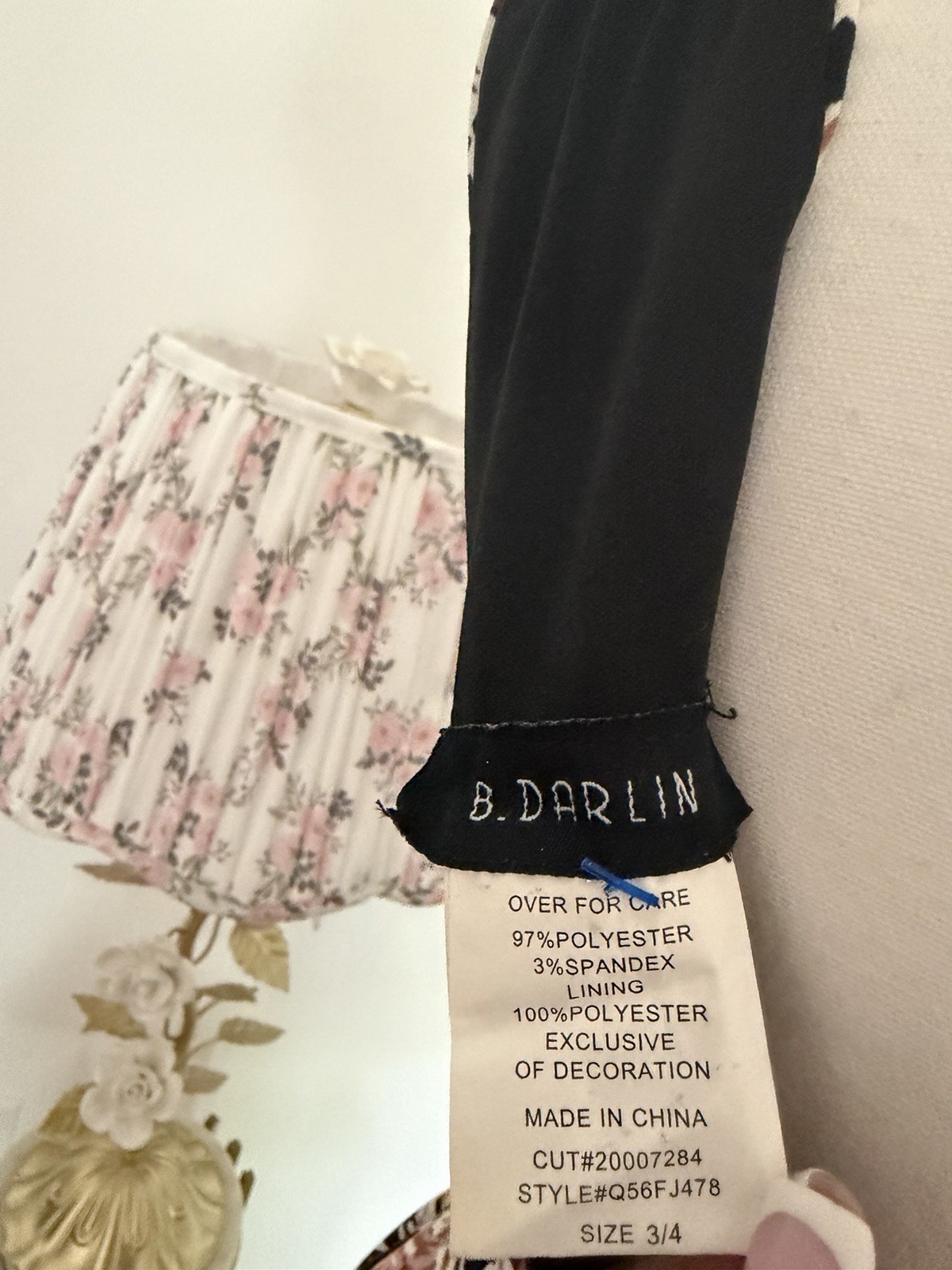 B. Darlin Black Pink Floral Halter Fit & Flare Short Lined Dress S