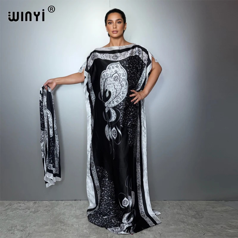 New Women’S African Retro Maxi Dress Dubai Luxury Kaftan Evening Dress Elegant A