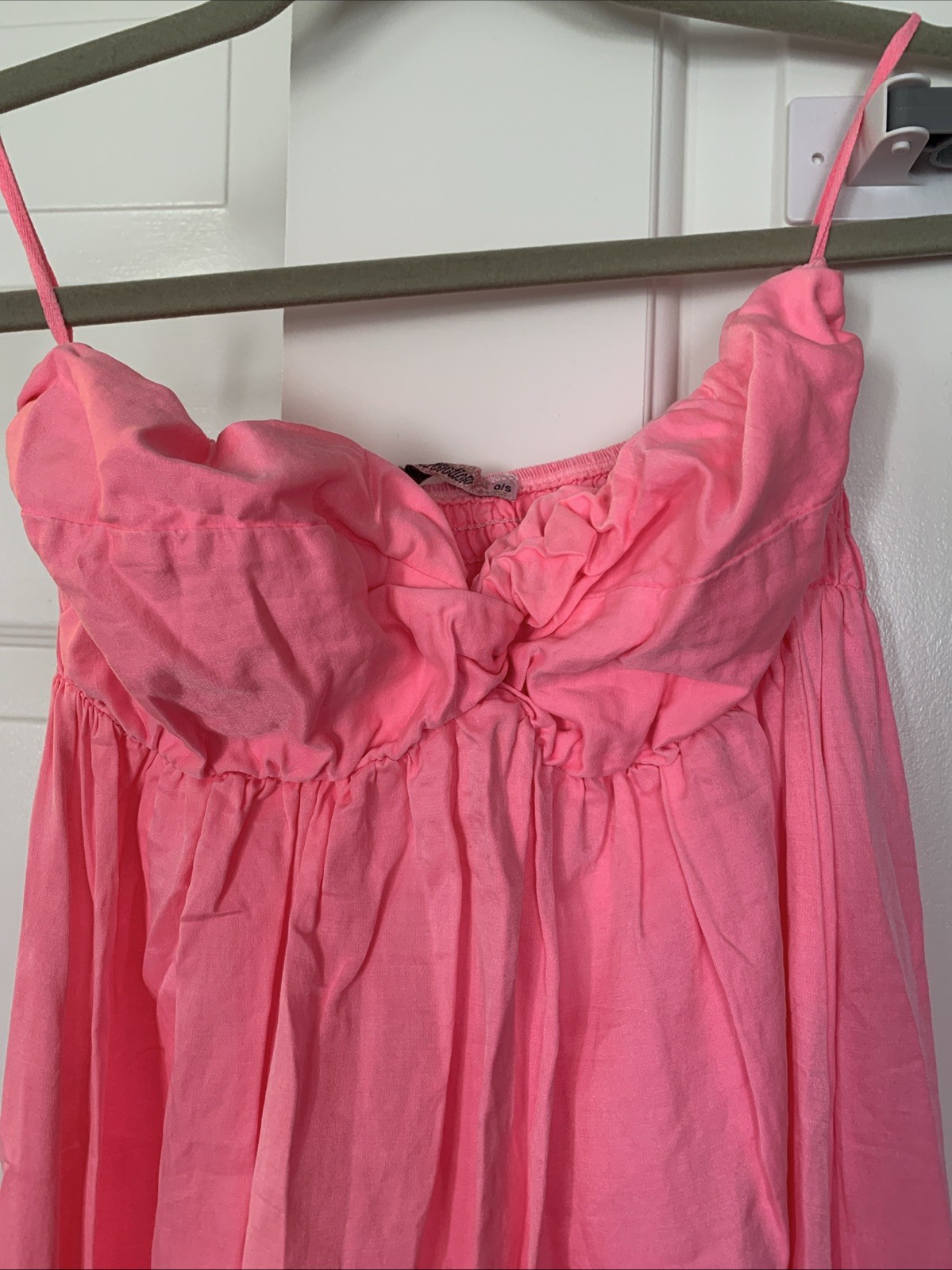 Devotion Small 100% Silk Light Pink Strapless Maxi Dress