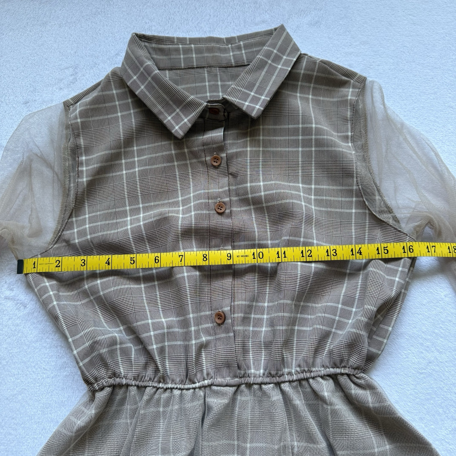 VTG Bespoke Handmade Unlabeled Dress S Cottagecore Prairie Trad 60s Layer Flare