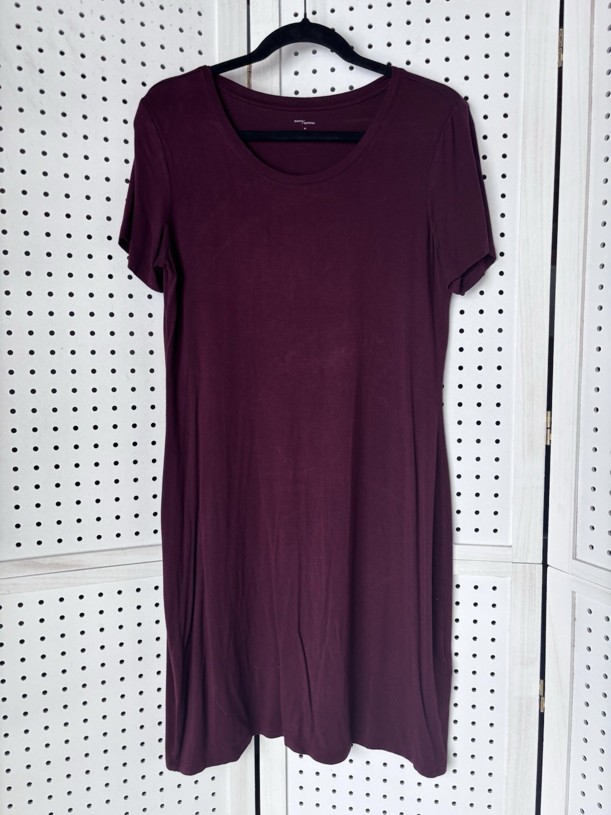 Daily Ritual Women’s M Tee Shirt Dress Jersey Stretch Comfort Viscose Casual