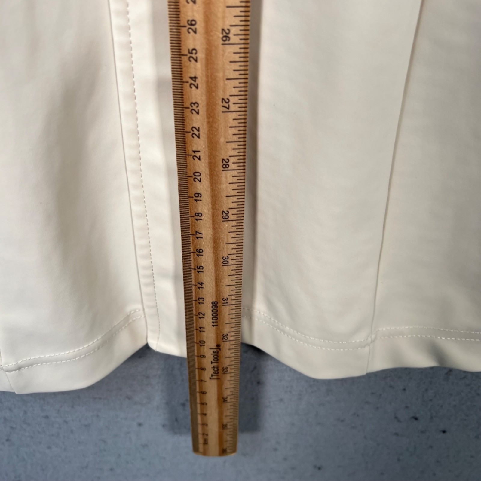 Zara Womens Medium Beige Short-Sleeve Fitted Mini Dress w/ Mandarin Collar