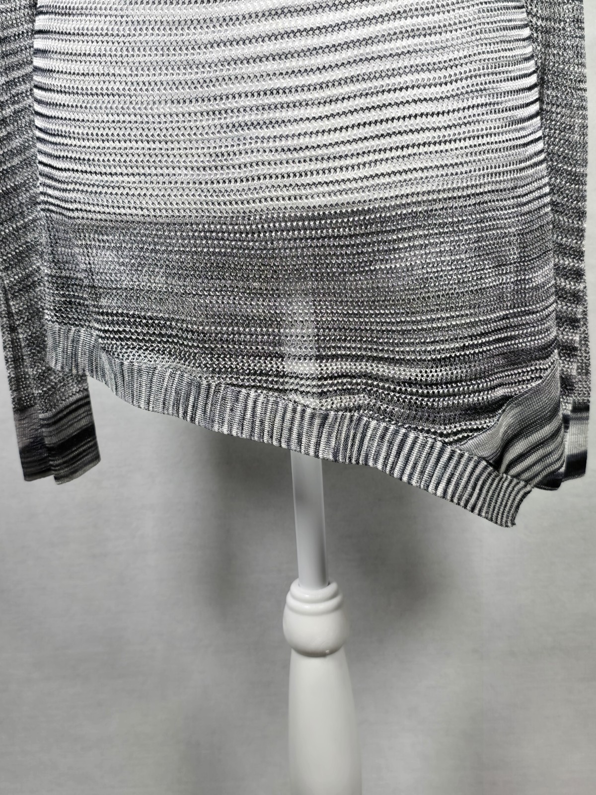 Rock & Republic Womens Crocheted “Chain Link” Dress Black/Gray Small (no slip)
