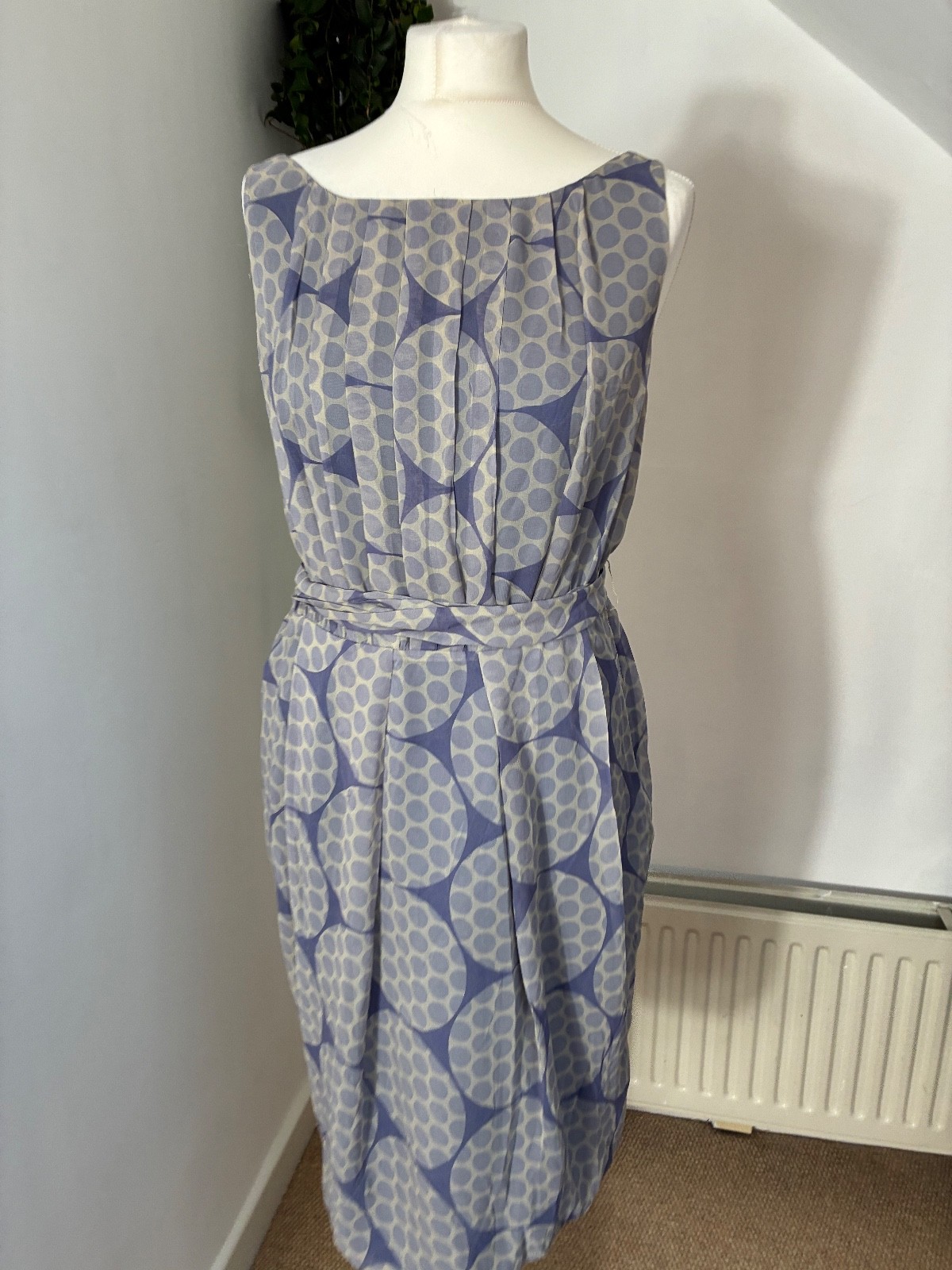 FENN WRIGHT MANSON SILK BLEND OCCASION DRESS SIZE 12 WEDDING GUEST RACES