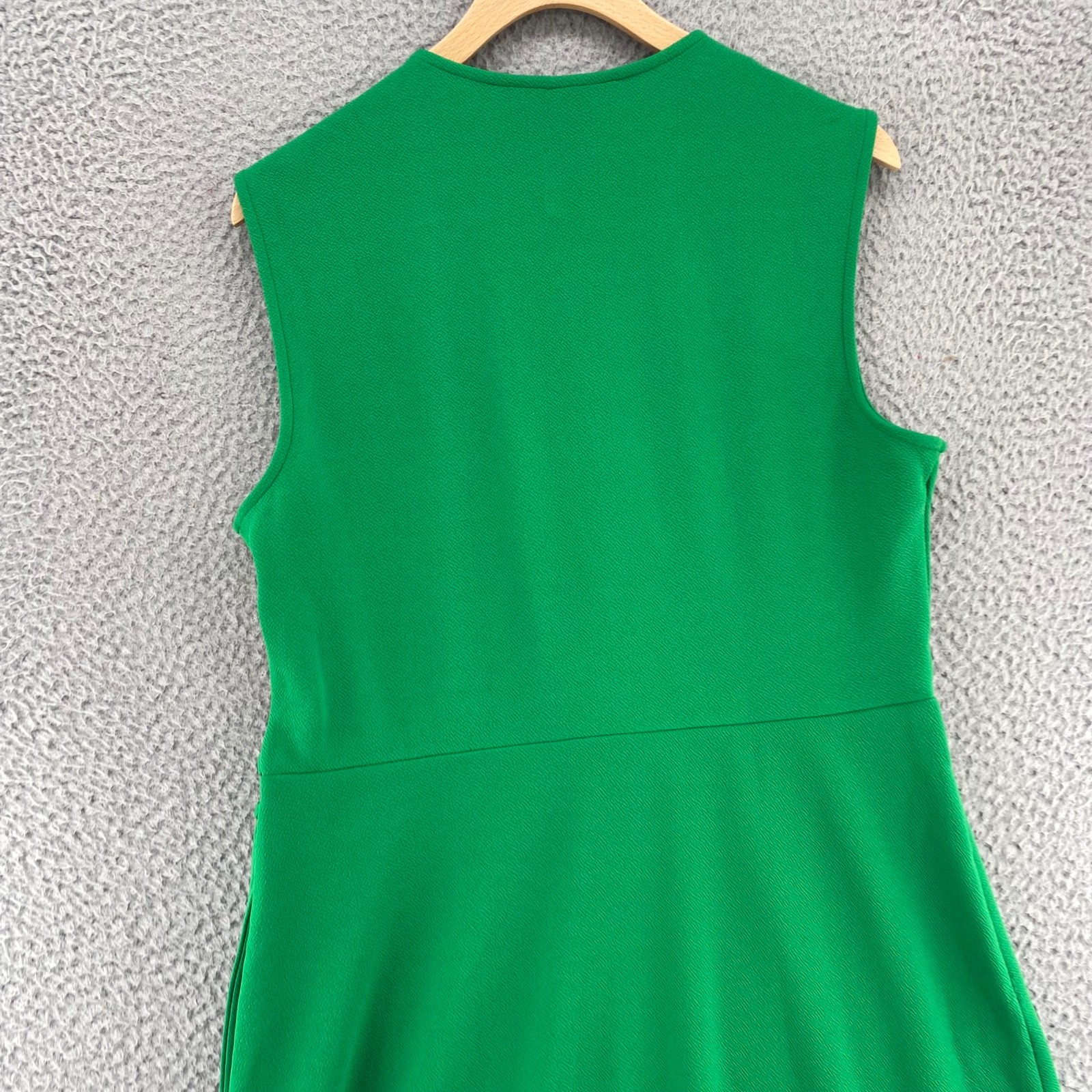 Kasper Dress Womens Large Green Pink Colorblock Sleeveless Sheath Faux Wrap NWT