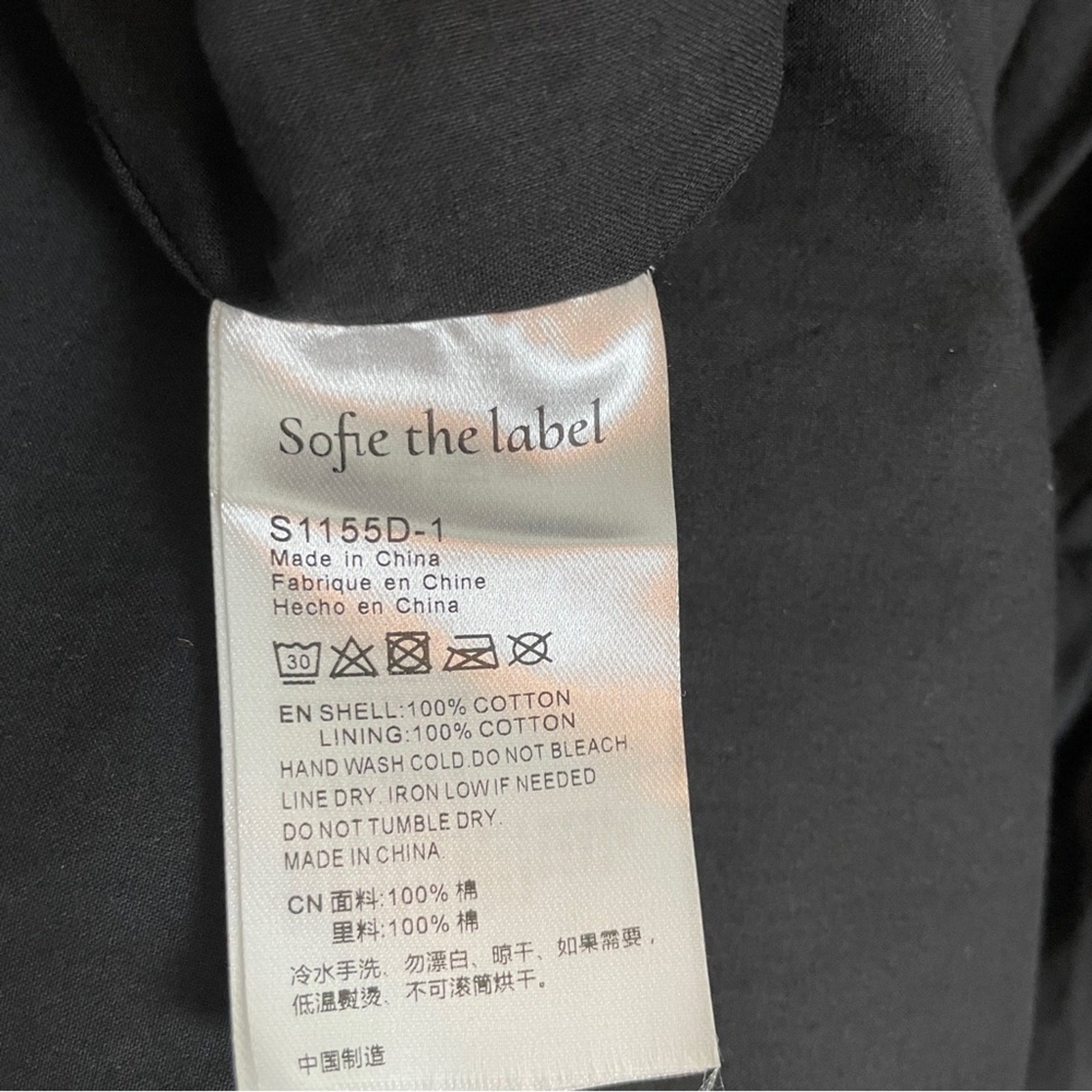 Sofie the Label Black Halter Midi Dress Cutout Keyhole Cotton Poplin NWT Sz M