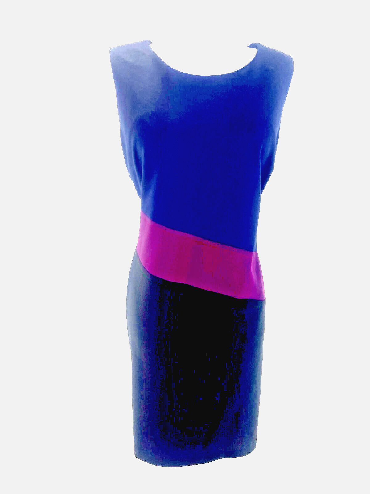 Tommy Hilfiger 14 Ladies Dress Navy & Black w Maroon accent logo gold zip $99