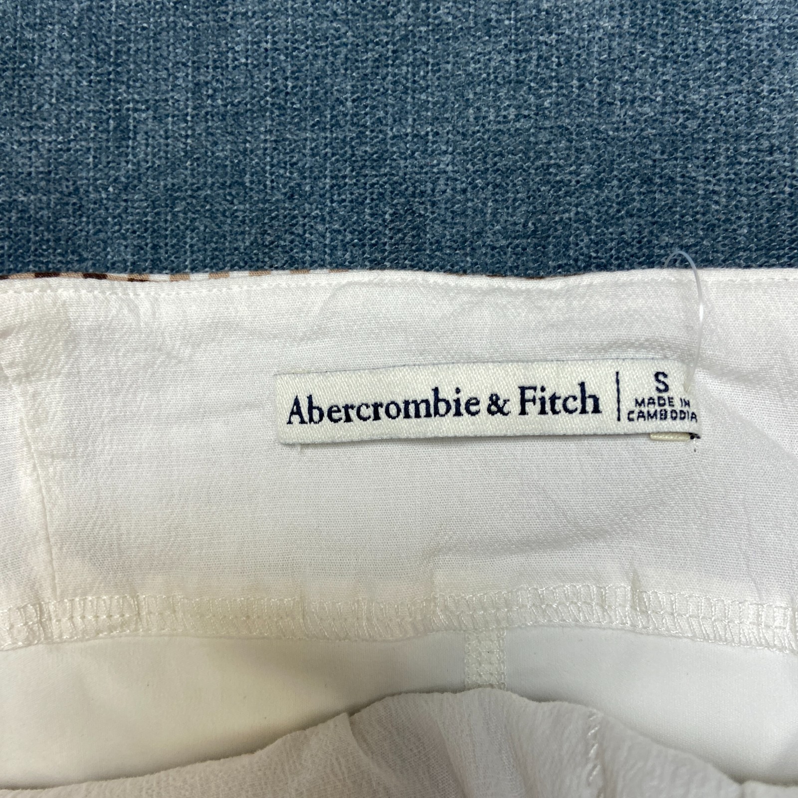 Abercrombie & Fitch Tweed Split Mini Dress Women Small Brown Lined Gingham Check