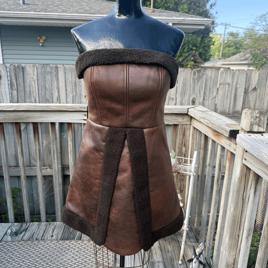 Lovers + Friends Faux Shearling Mini Dress Aspen Night Out