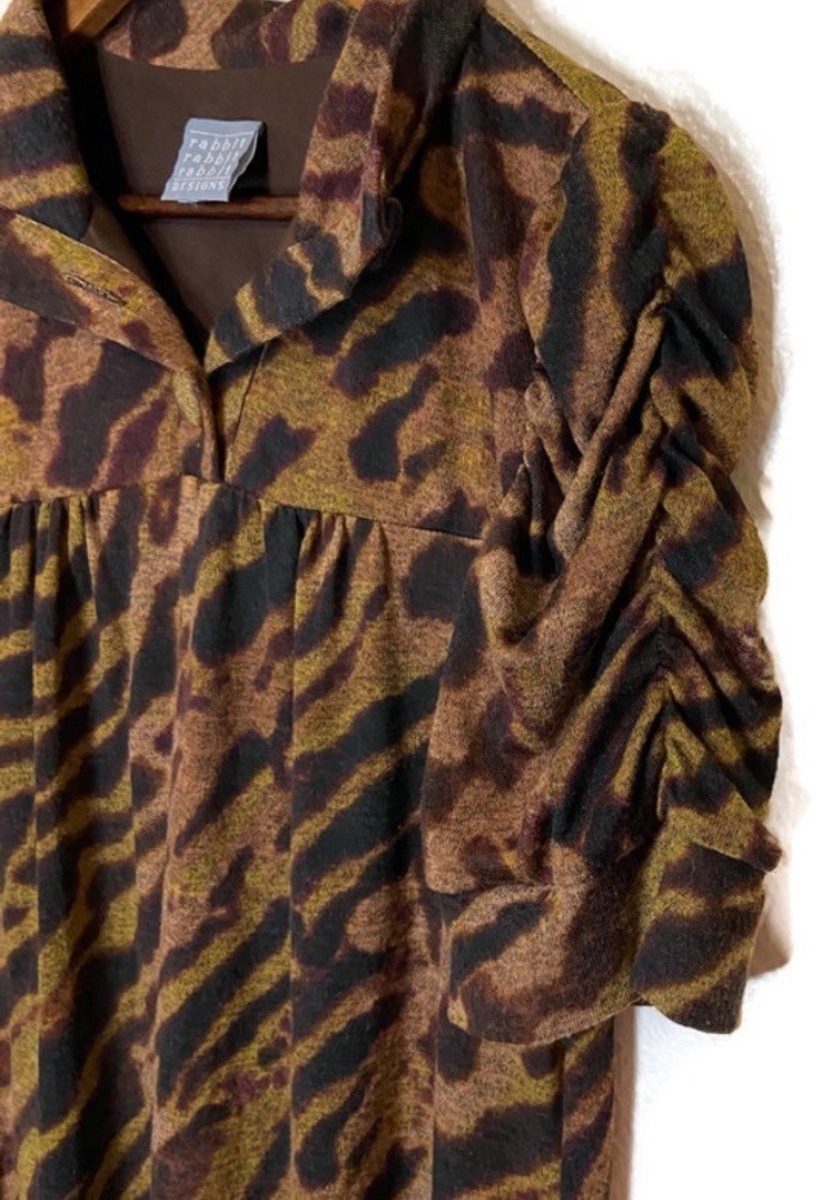 Rabbit Rabbit Rabbit Designs Animal Print Dress Women’s Large no size tag