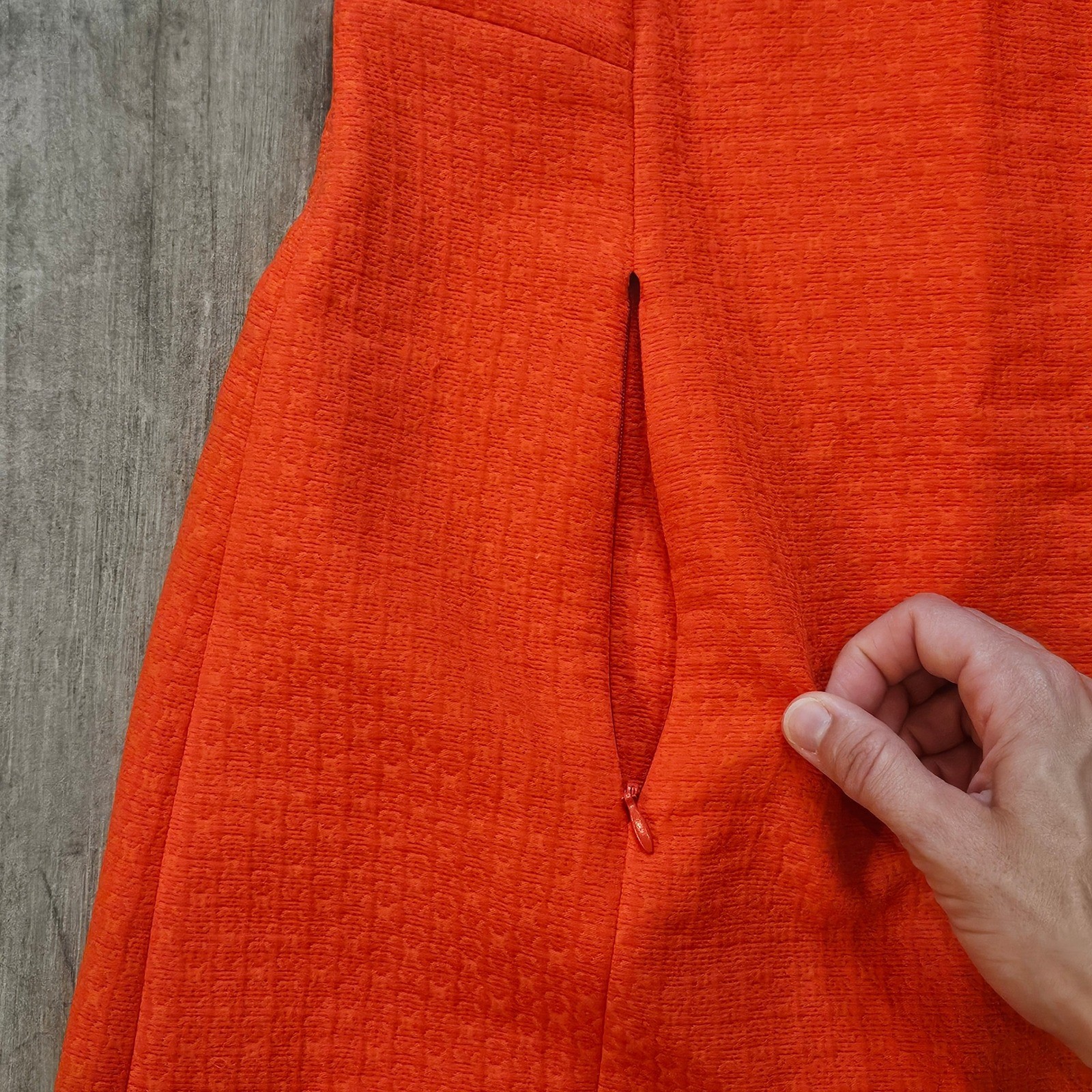 Rebecca Taylor Matelasse Sleeveless Dress Size 4 Orange Cocktail Summer Preppy
