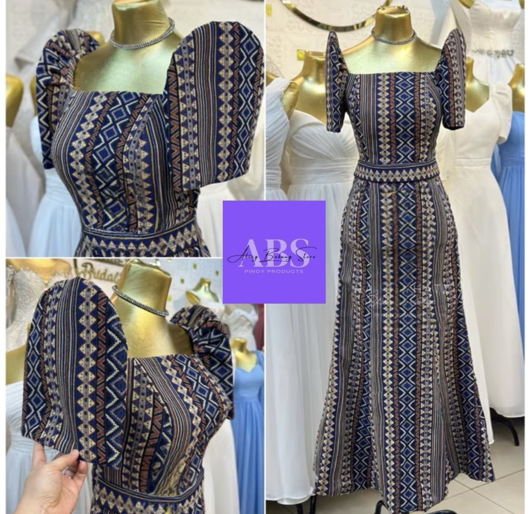 Ethnic Modern Filipiniana Long Dress