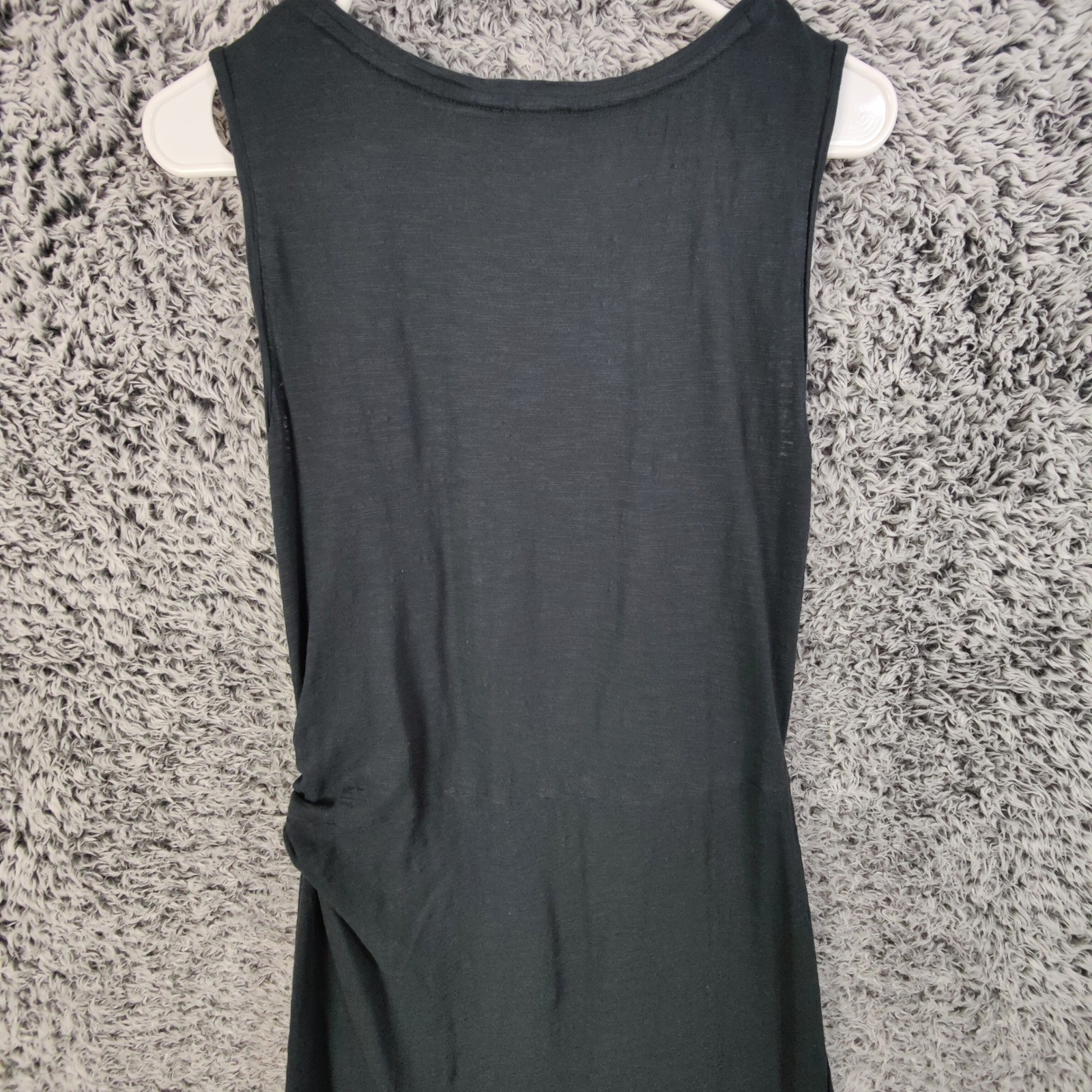 Talbots Womens Minimalist Quiet Luxury Classic Midi LBD Dress L Black Slub Knit