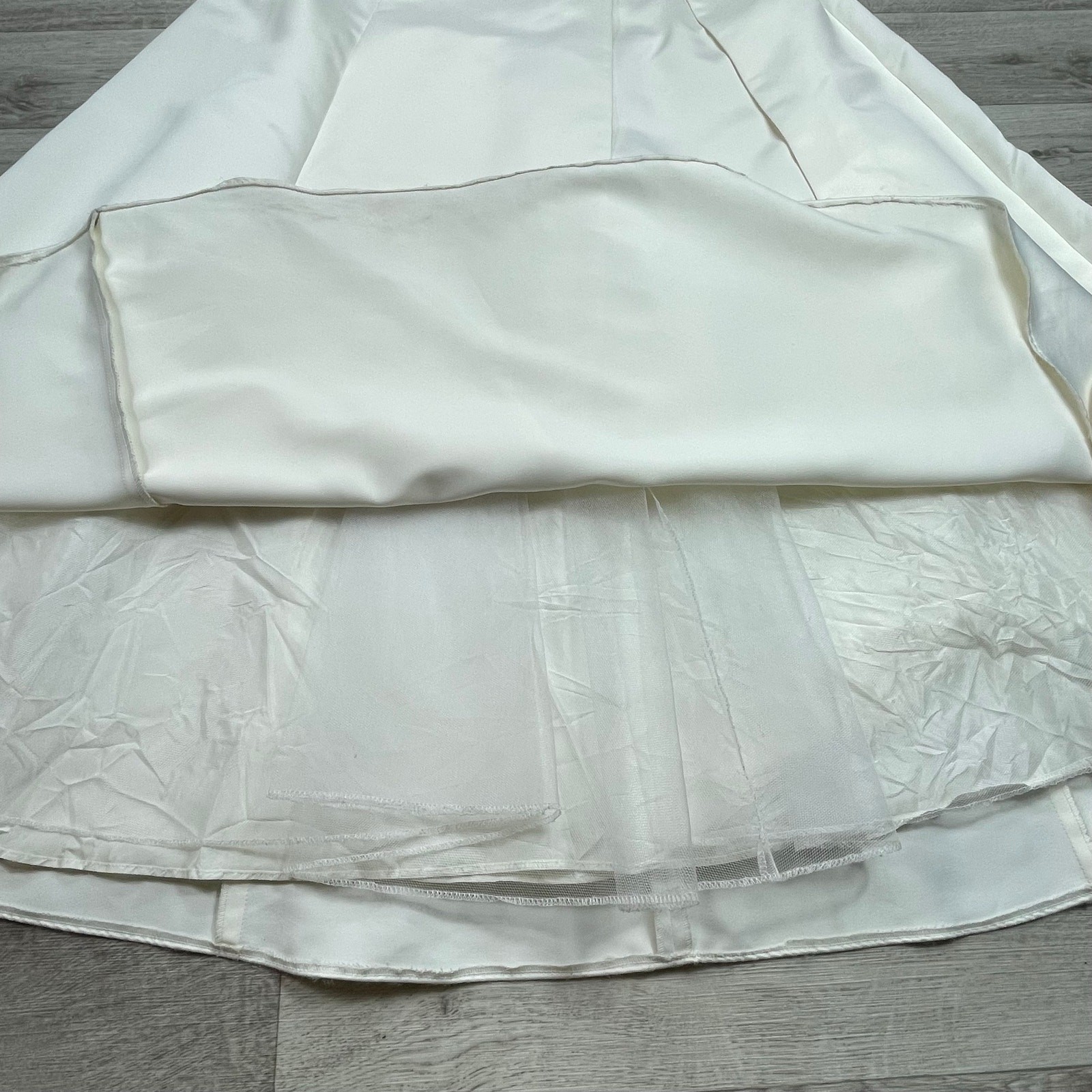 Y2K Scott McClintock Strapless Ivory Wedding Formal Dress Classic Princess Gown