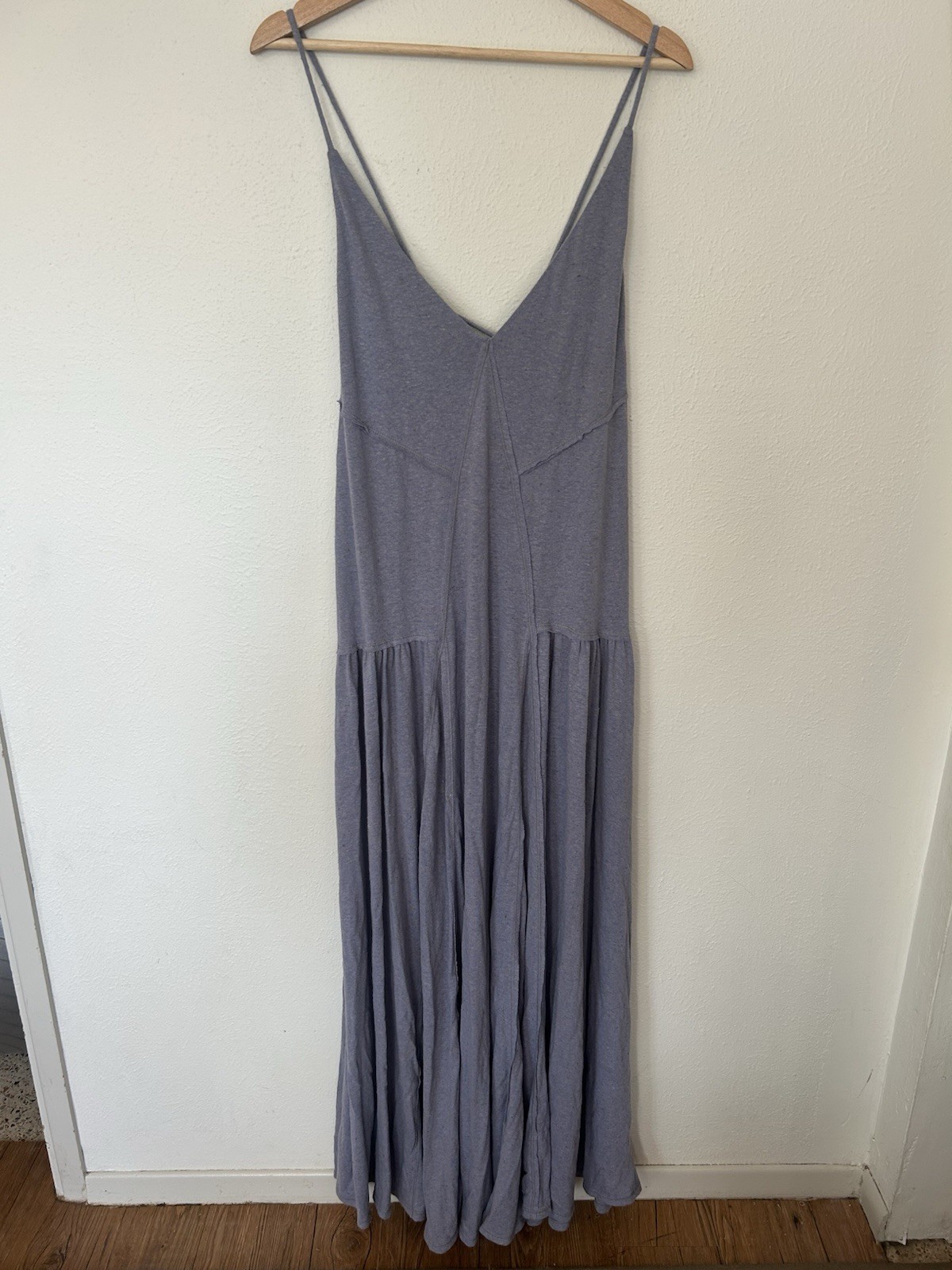 Free People FP Beach Eros Maxi Long Dress Size Large Linen Beach Sun Dress Flowy