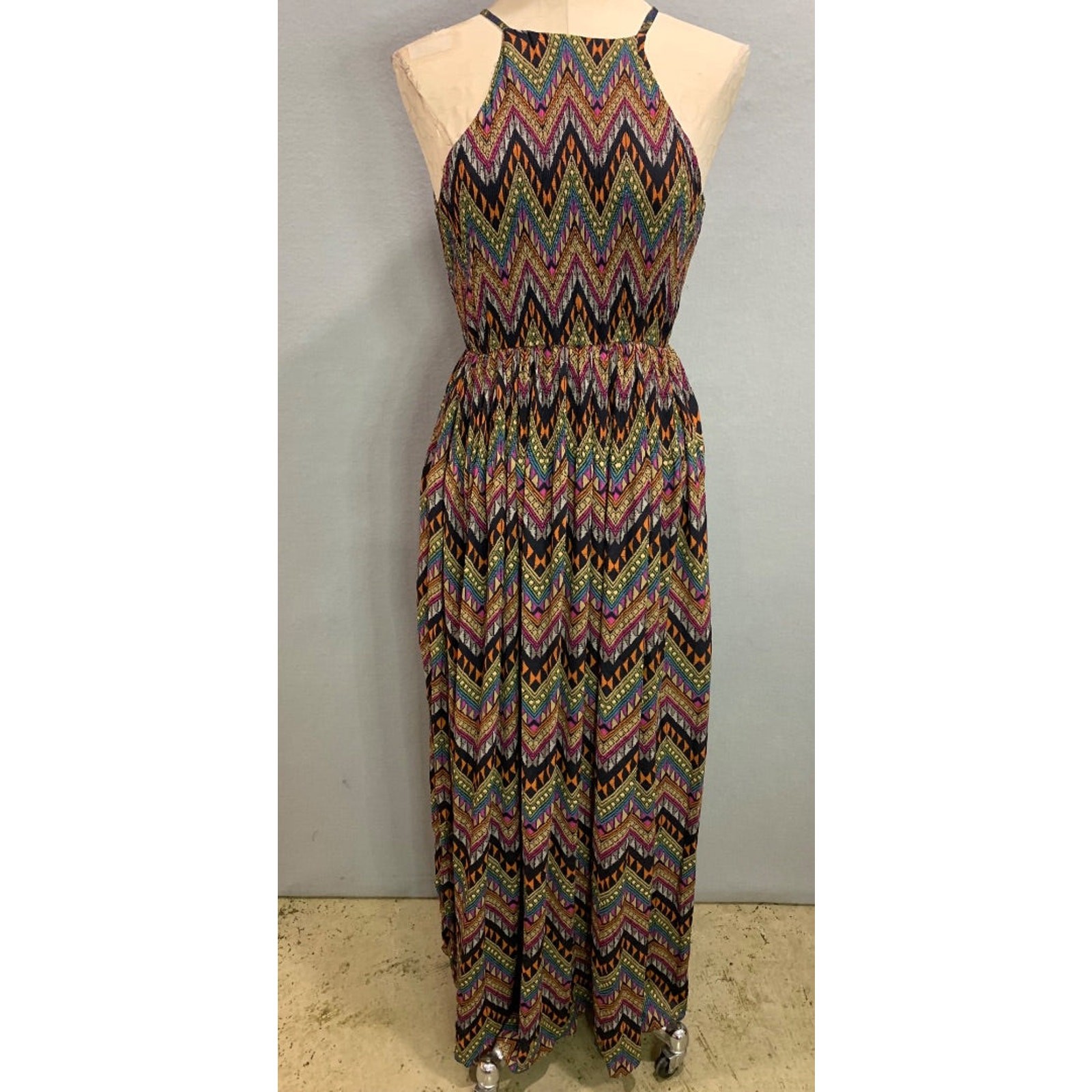 Small Junk Clothing New Tribal Aztec Print Maxi Dress Lined